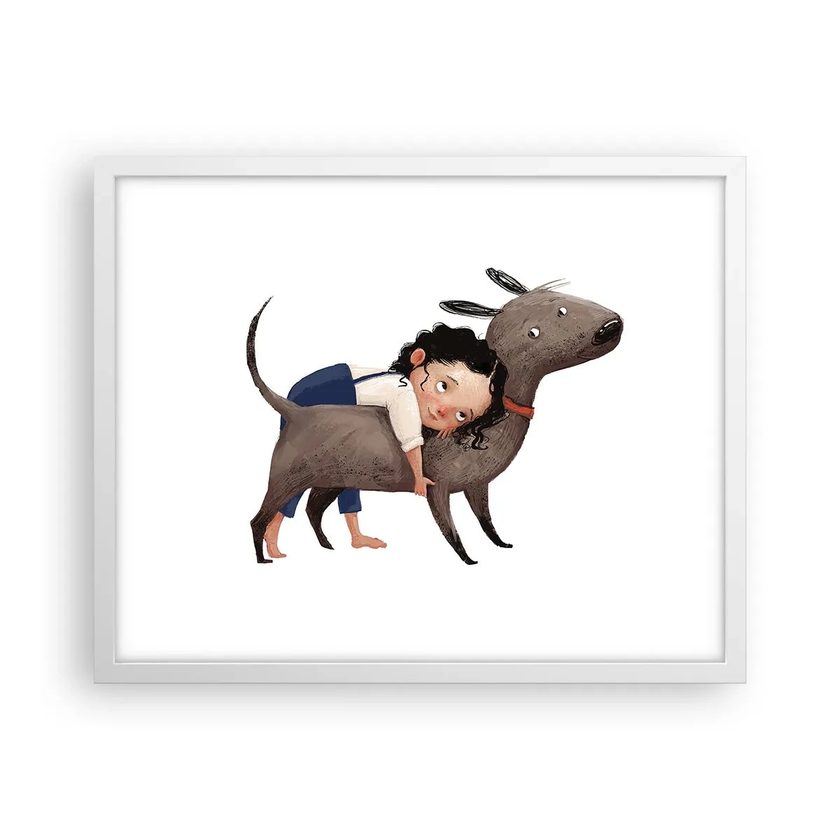 Plakat i hvid ramme - Bedste venner - 50x40 cm
