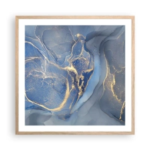 Plakat i ramme af lyst egetræ - Guldstøv - 60x60 cm