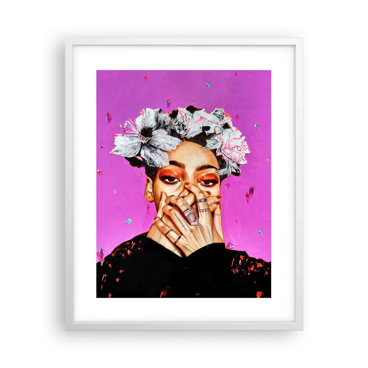 Plakat i hvid ramme - En smule skør - 40x50 cm