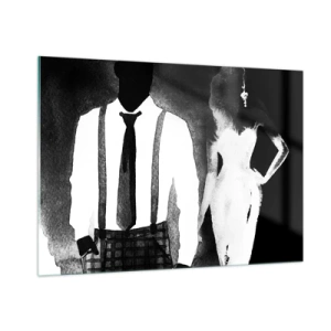 Billede på glas - I en noir-atmosfære - 100x70 cm