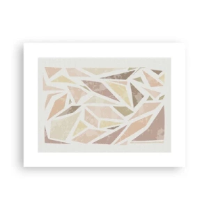 Plakat - Komposition af farvet glas - 40x30 cm