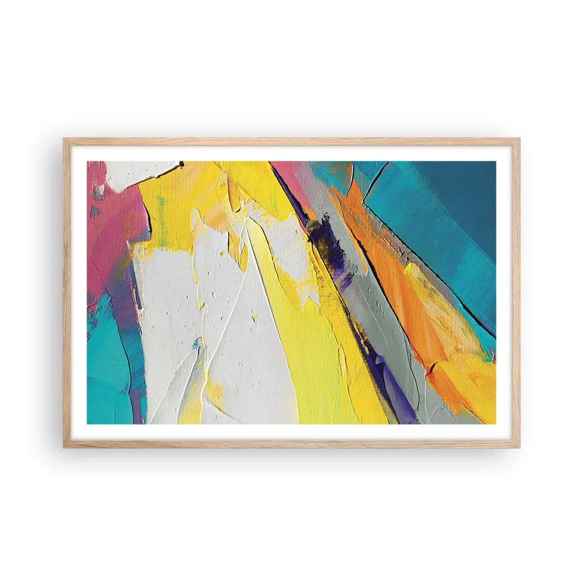 Plakat i ramme af lyst egetræ - Lysets anatomi - 91x61 cm