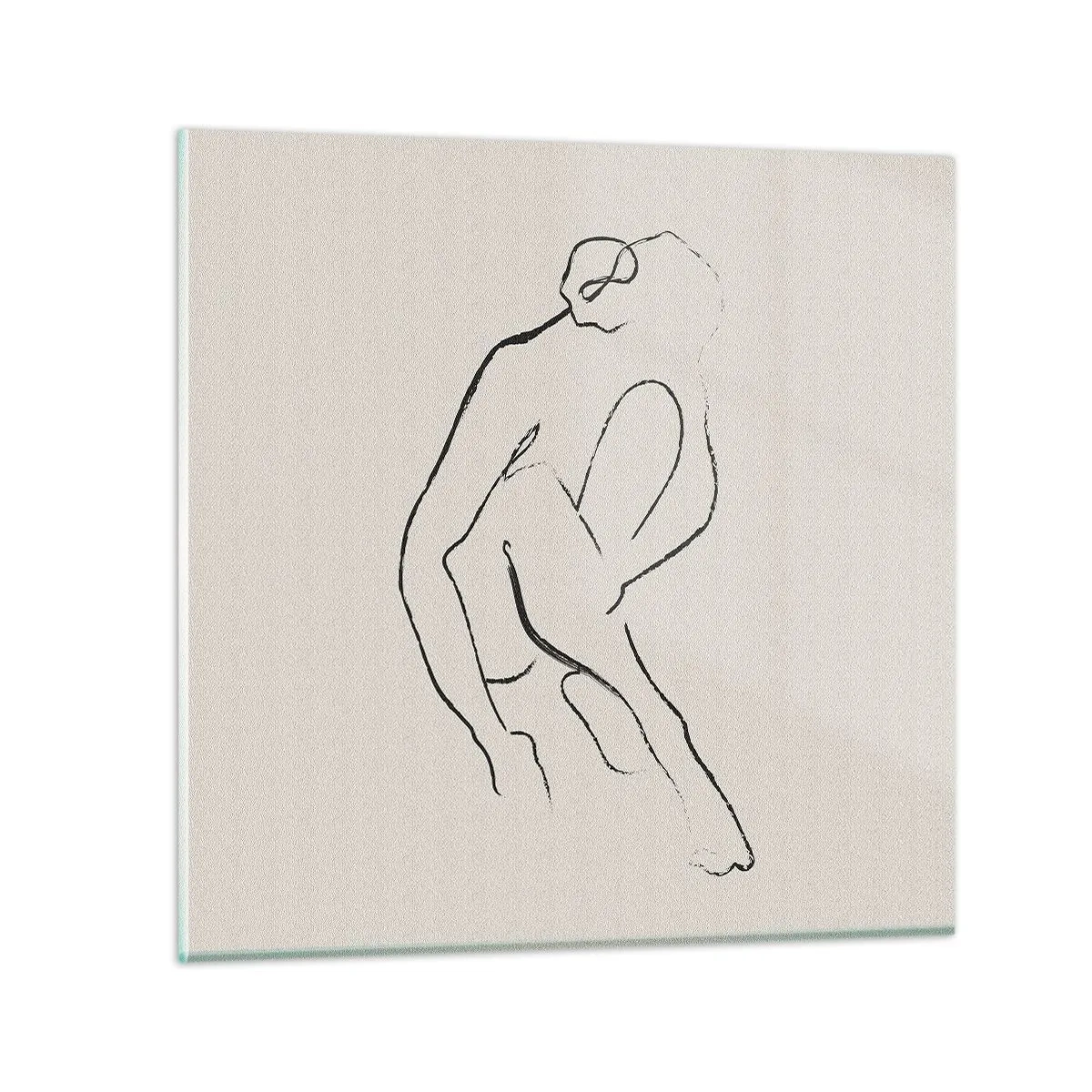 Billede på glas - Intim skitse - 60x60 cm