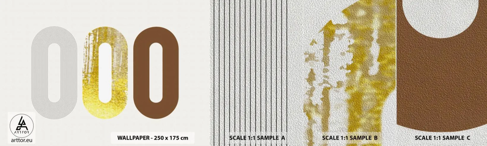 Prøve Fototapet Premium Sand - Åhhh! - Abstraktion, Stykke, Moderne mønster - 100x30 cm