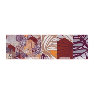 Fototapet Prøve Standard Eco - Umuligt forhold mellem geometri og natur - Abstraktion, Grafik, Blade - 100x30 cm