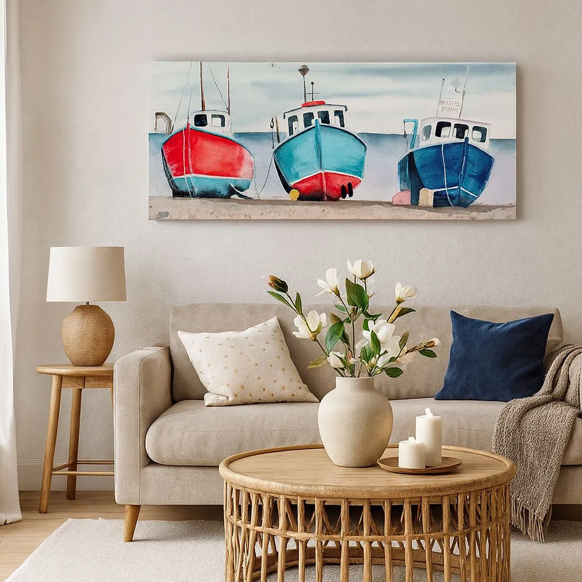 Lærredstryk - Billede på lærred - Klar til at fange - 100x40 cm