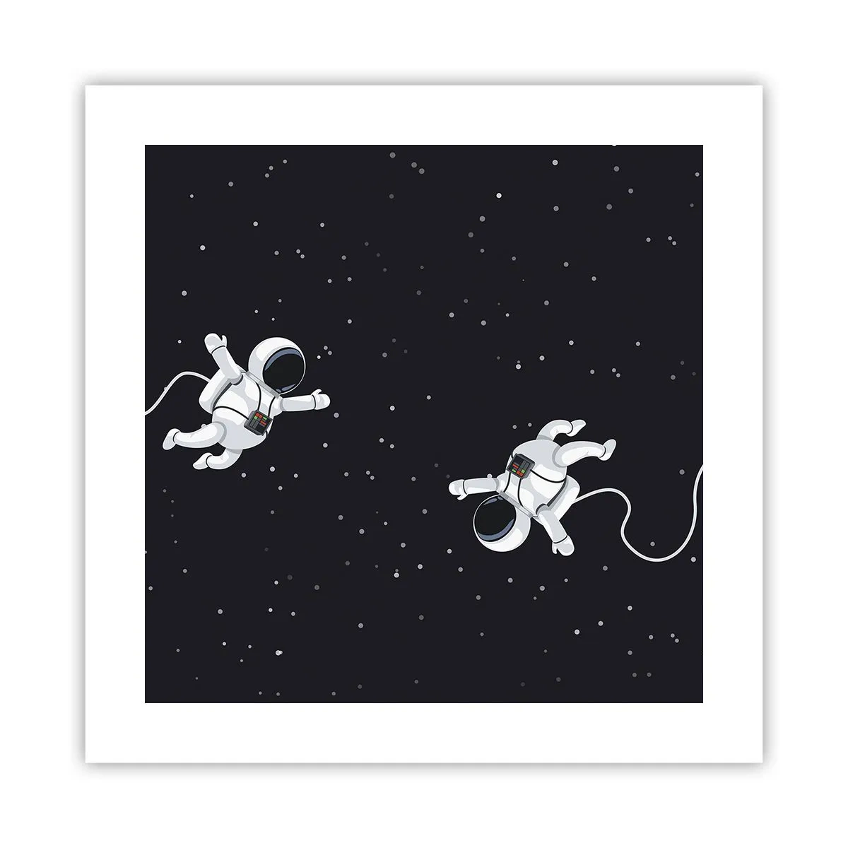 Plakat - Rummet vikler sig sammen - 40x40 cm