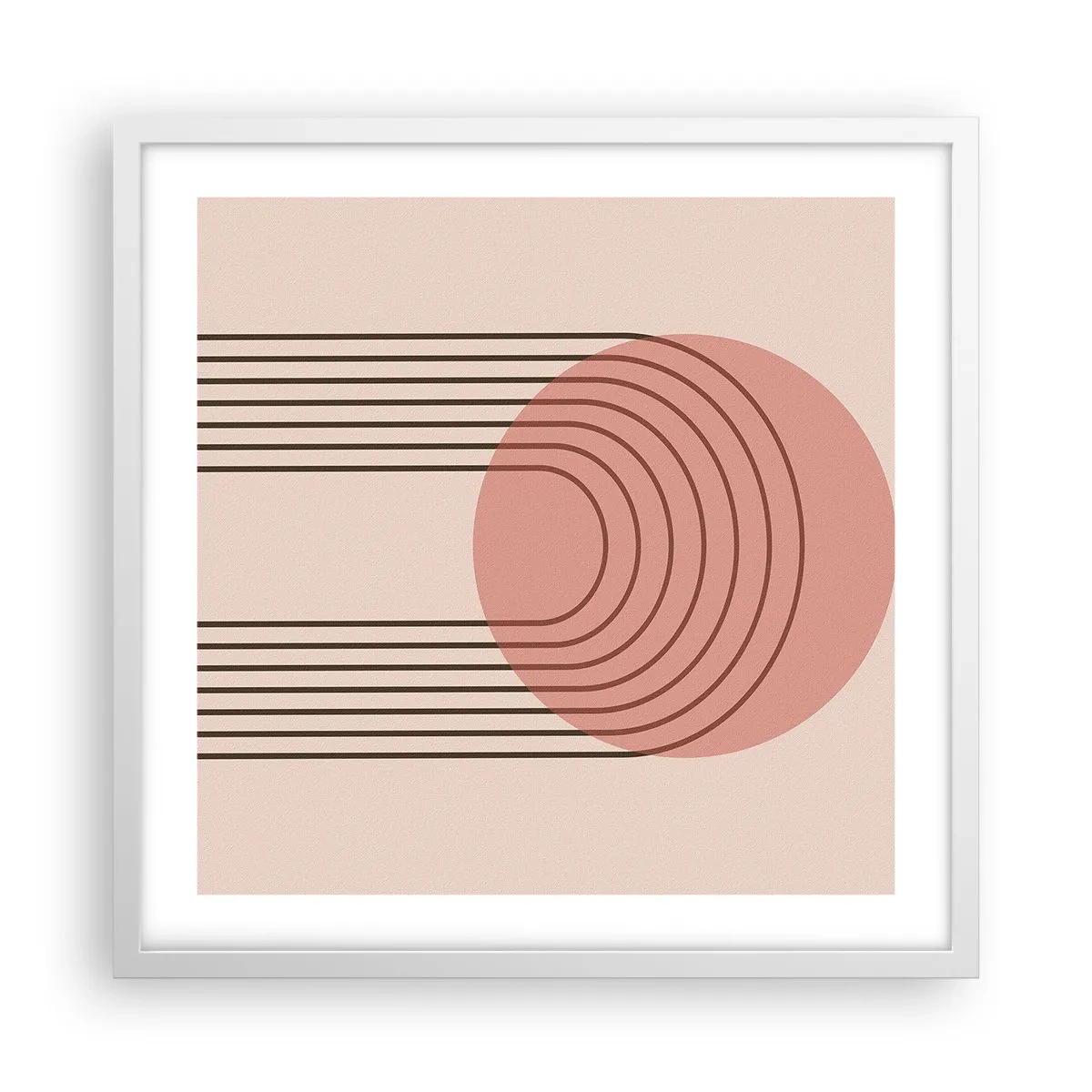 Plakat i hvid ramme - Uimodståelig tiltrækningskraft - 50x50 cm