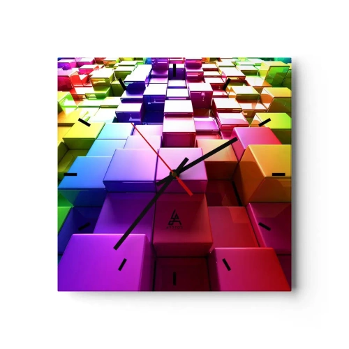 Vægur, Uret - Op-art sammen som et team - 30x30 cm