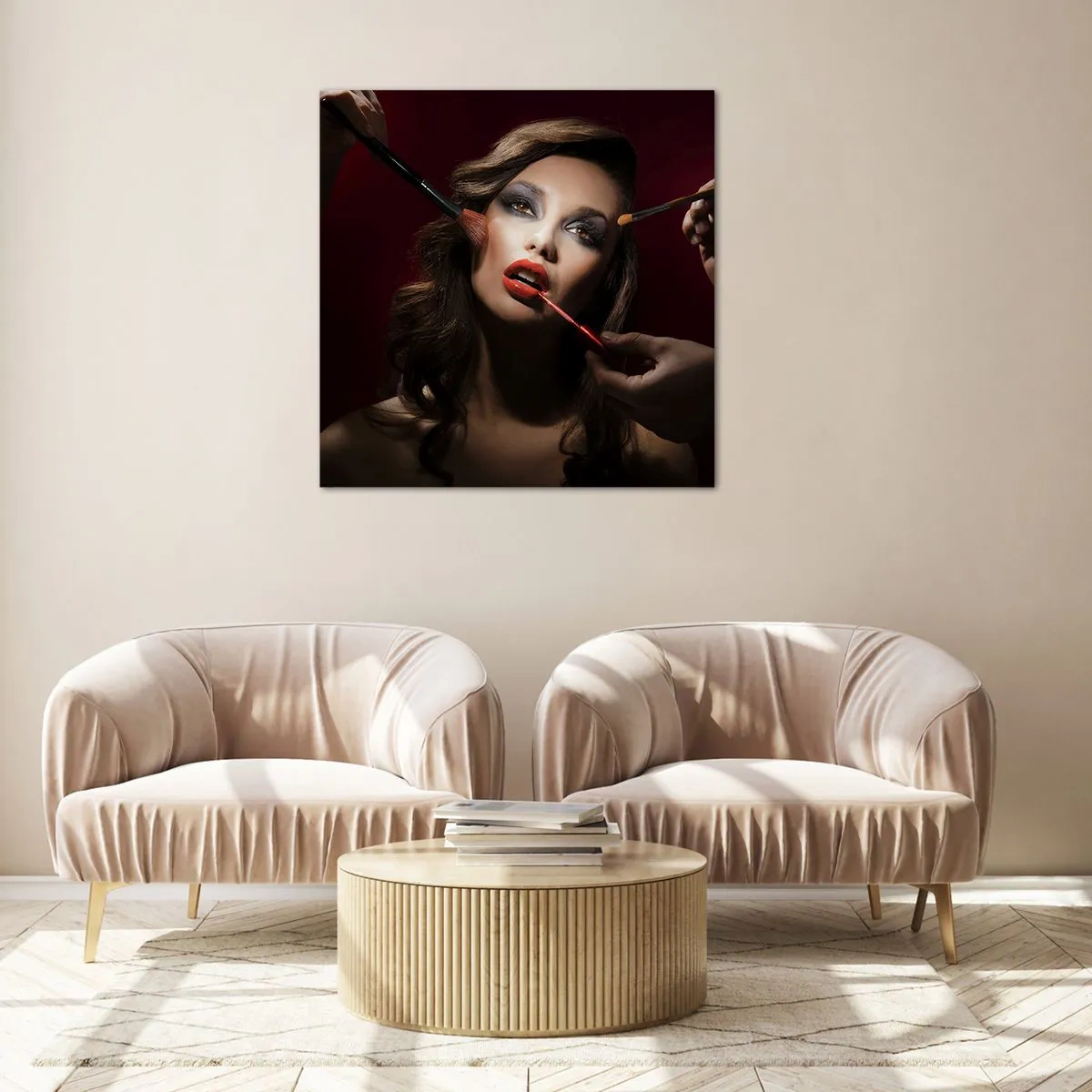 Billede på glas - Smukke drømmende - 40x40 cm