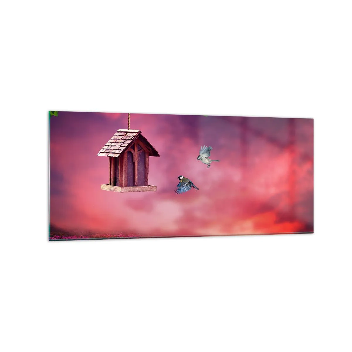 Billede på glas - Invitation til middag - 120x50 cm