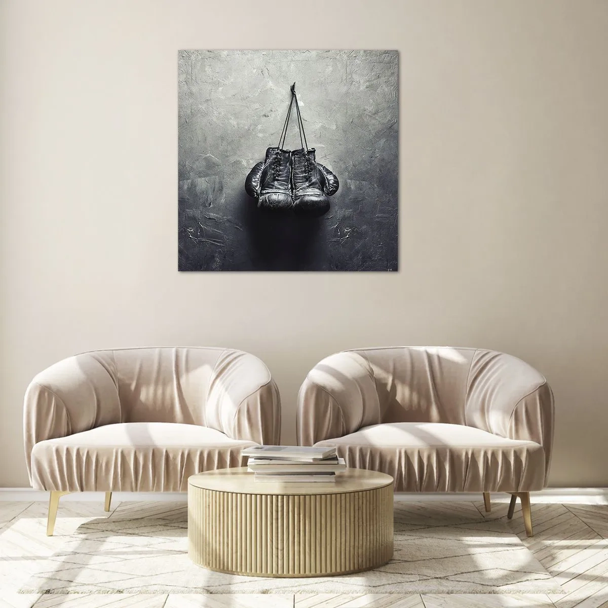 Billede på glas - En tid med kamp og en tid med fred - 30x30 cm