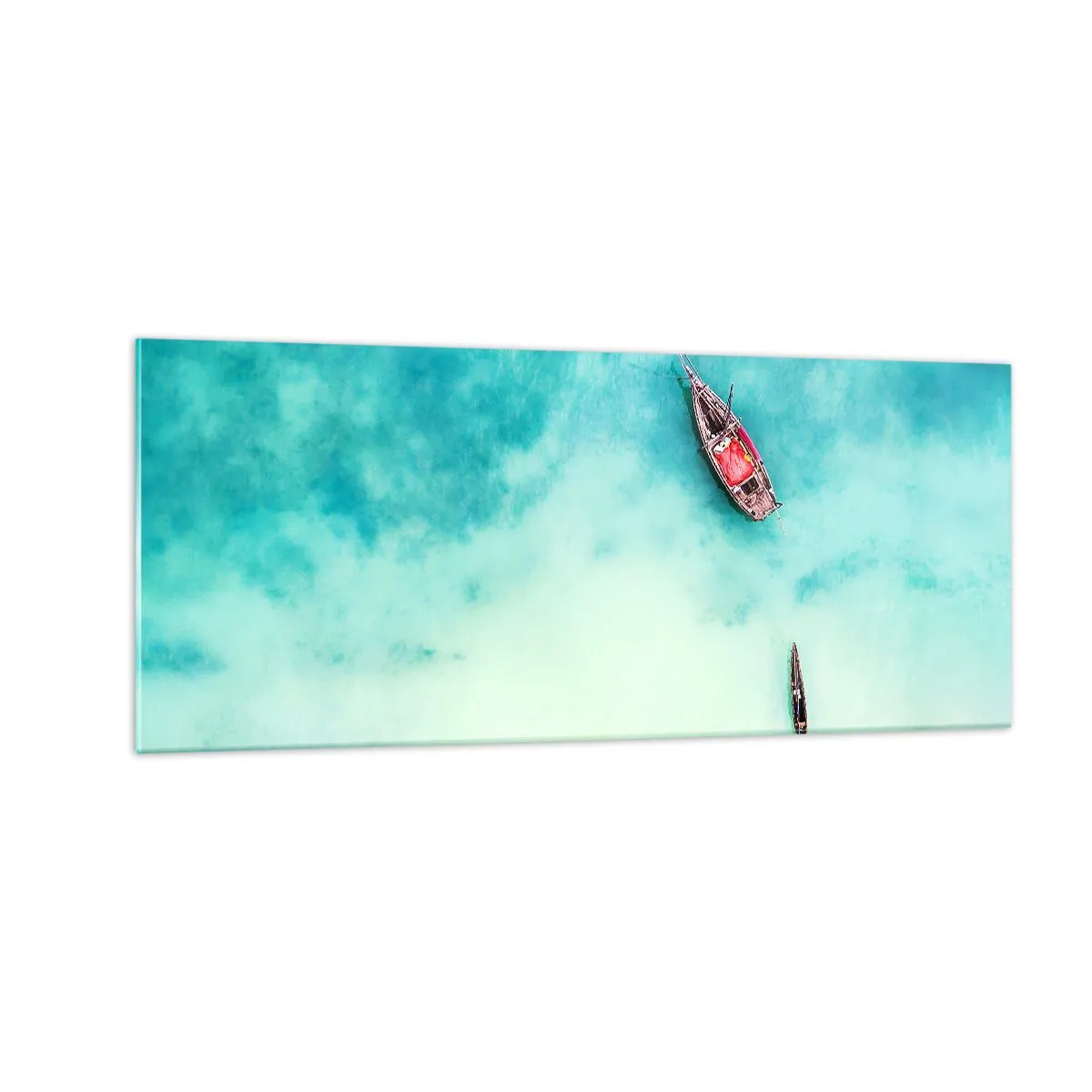Billede på glas - For på Zanzibars strande, når det overskydende vand... - 100x40 cm