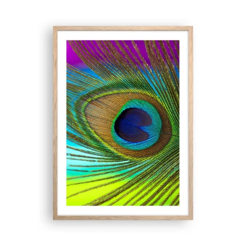 Plakat i ramme af lyst egetræ - Øje mod øje - 50x70 cm