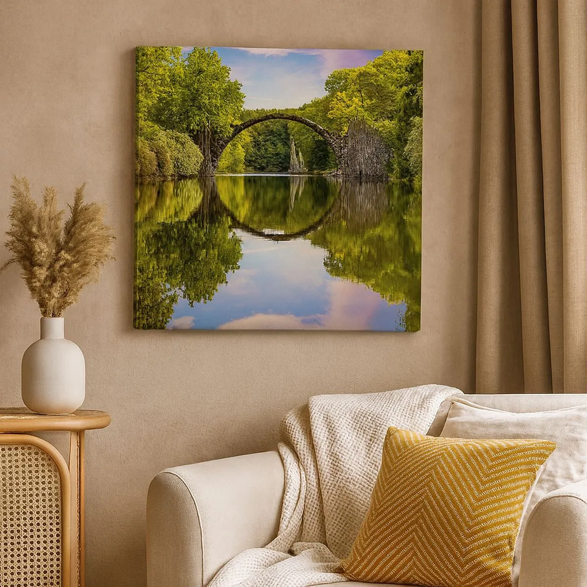 Lærredstryk - Billede på lærred - På mødet mellem to verdener - 30x30 cm