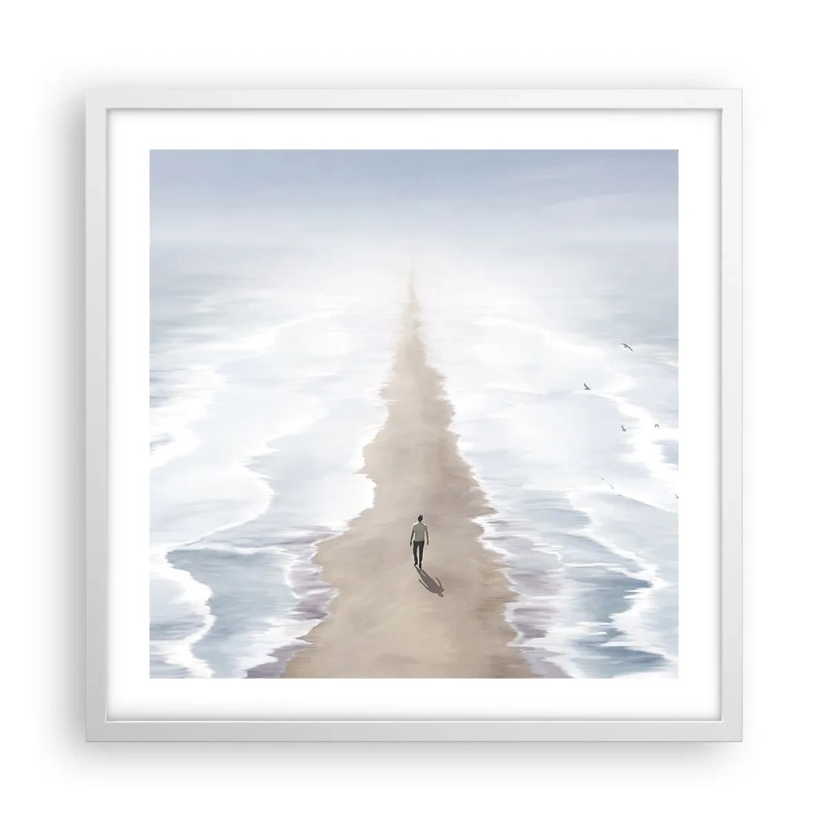 Plakat i hvid ramme - Lys fremtid - 50x50 cm