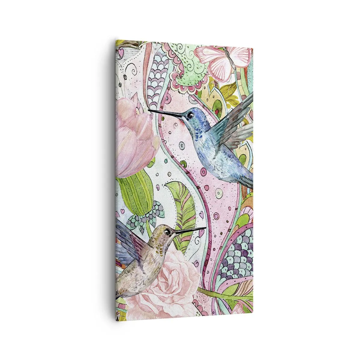 Lærredstryk - Billede på lærred - Forviklet i vinstokkene - 55x100 cm