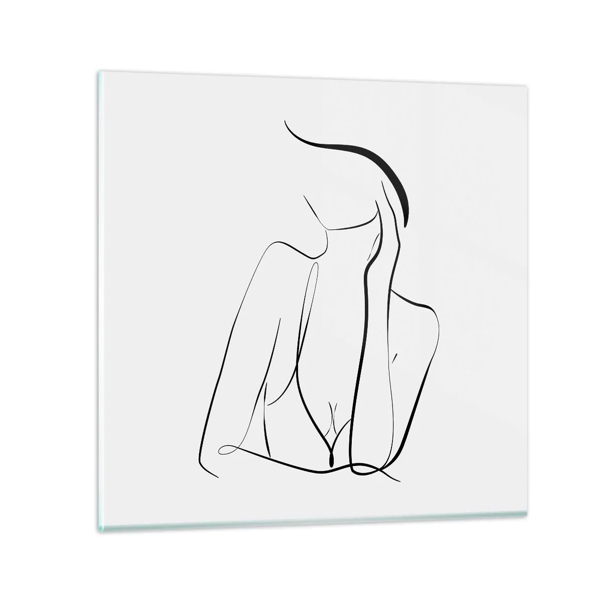 Billede på glas - På bølgen af en drøm - 70x70 cm