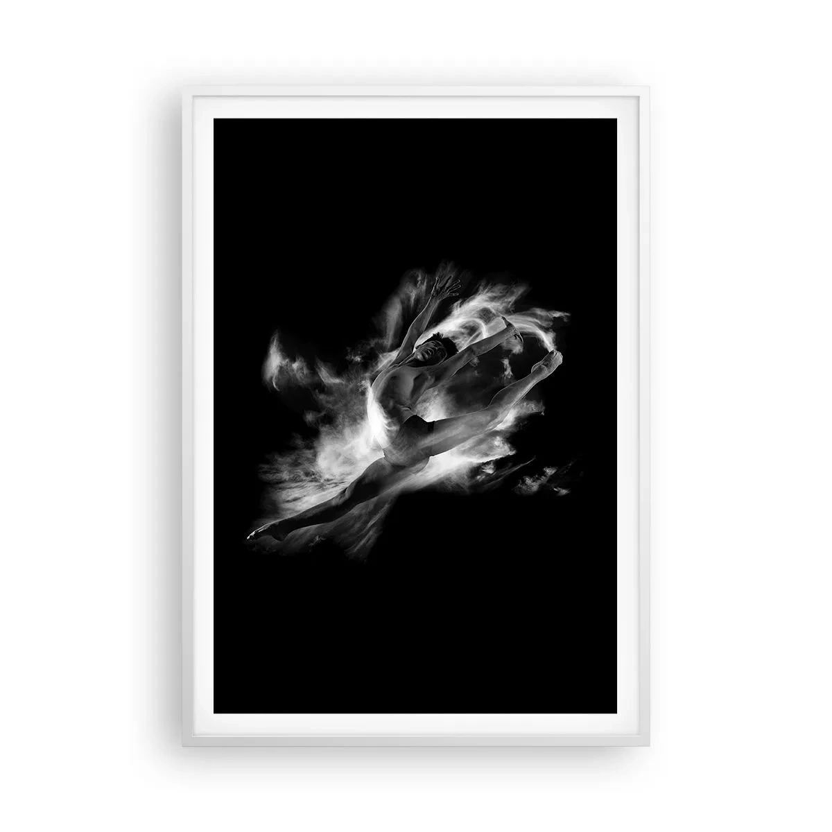 Plakat i hvid ramme - Stoppet under flyvning - 70x100 cm