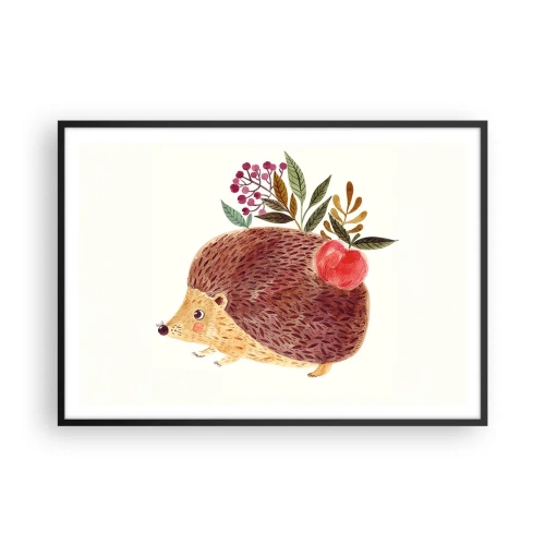 Plakat i sort ramme - Og du kan allerede lide mig - 100x70 cm