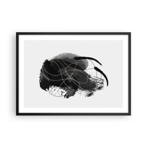 Plakat i sort ramme - Kom frem fra det sorte - 70x50 cm