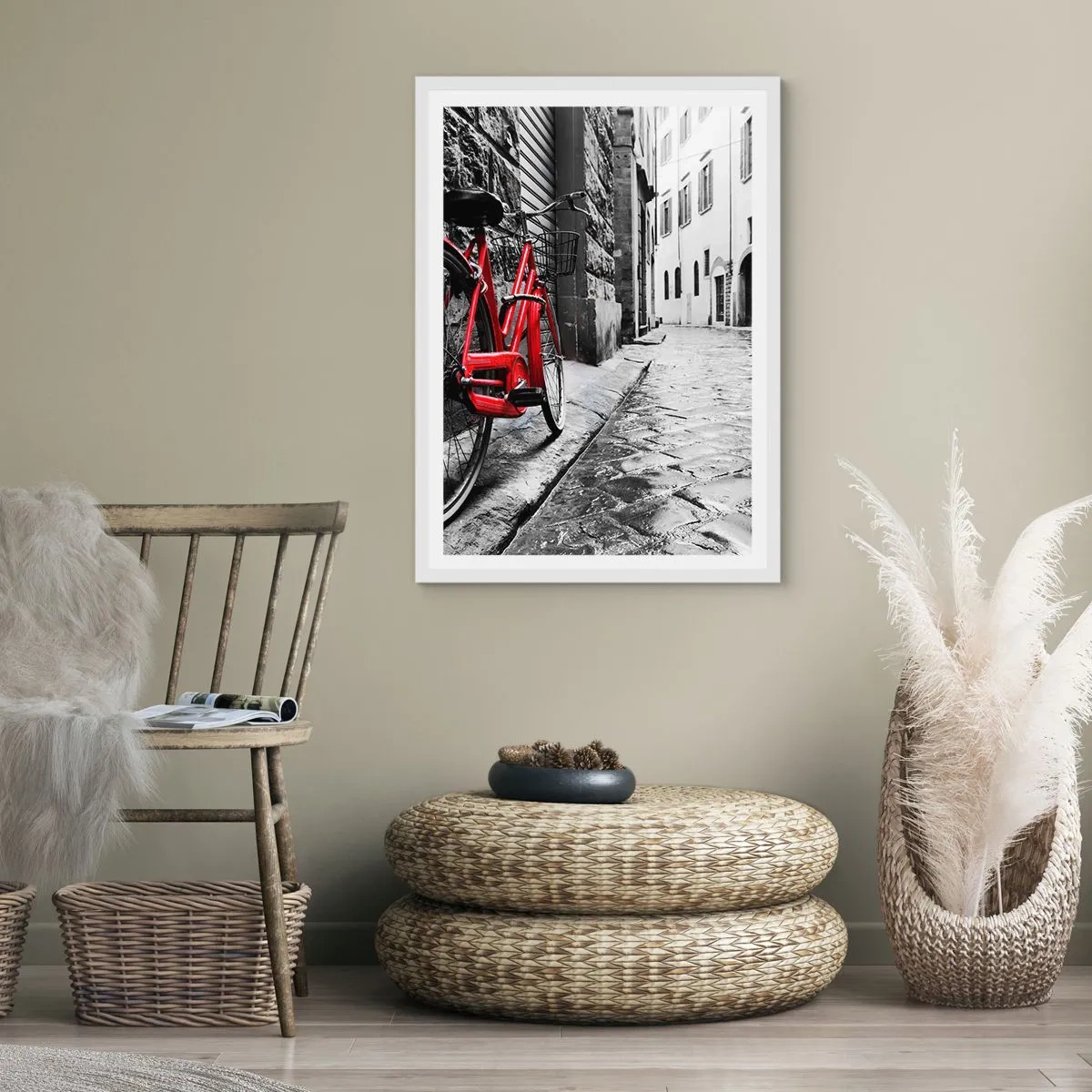 Plakat i hvid ramme - Ægte skønhed ældes ikke - 30x40 cm