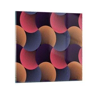 Billede på glas - I en cirkulær rytme - 60x60 cm