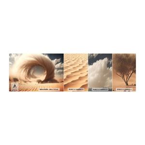 Fototapet Prøve Standard Eco - Åben portal - Sand, Ørken, En sandstorm - 100x30 cm
