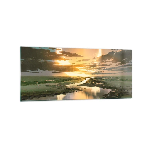 Billede på glas - Et eller andet sted i en galakse langt, langt væk - 120x50 cm