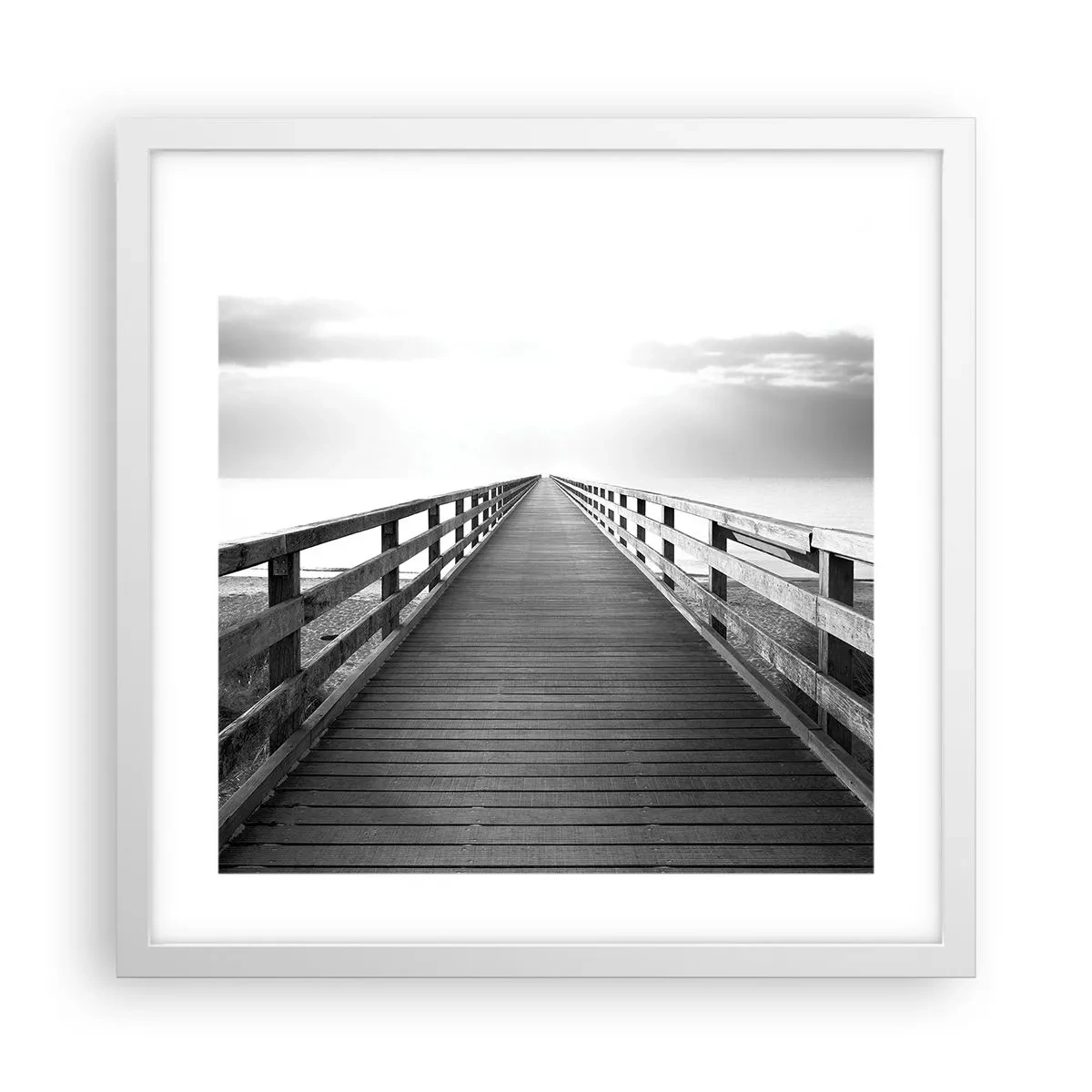 Plakat i hvid ramme - Ind i det fjerne… - 40x40 cm