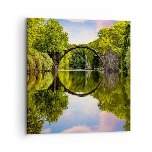 Lærredstryk - Billede på lærred - På mødet mellem to verdener - 70x70 cm