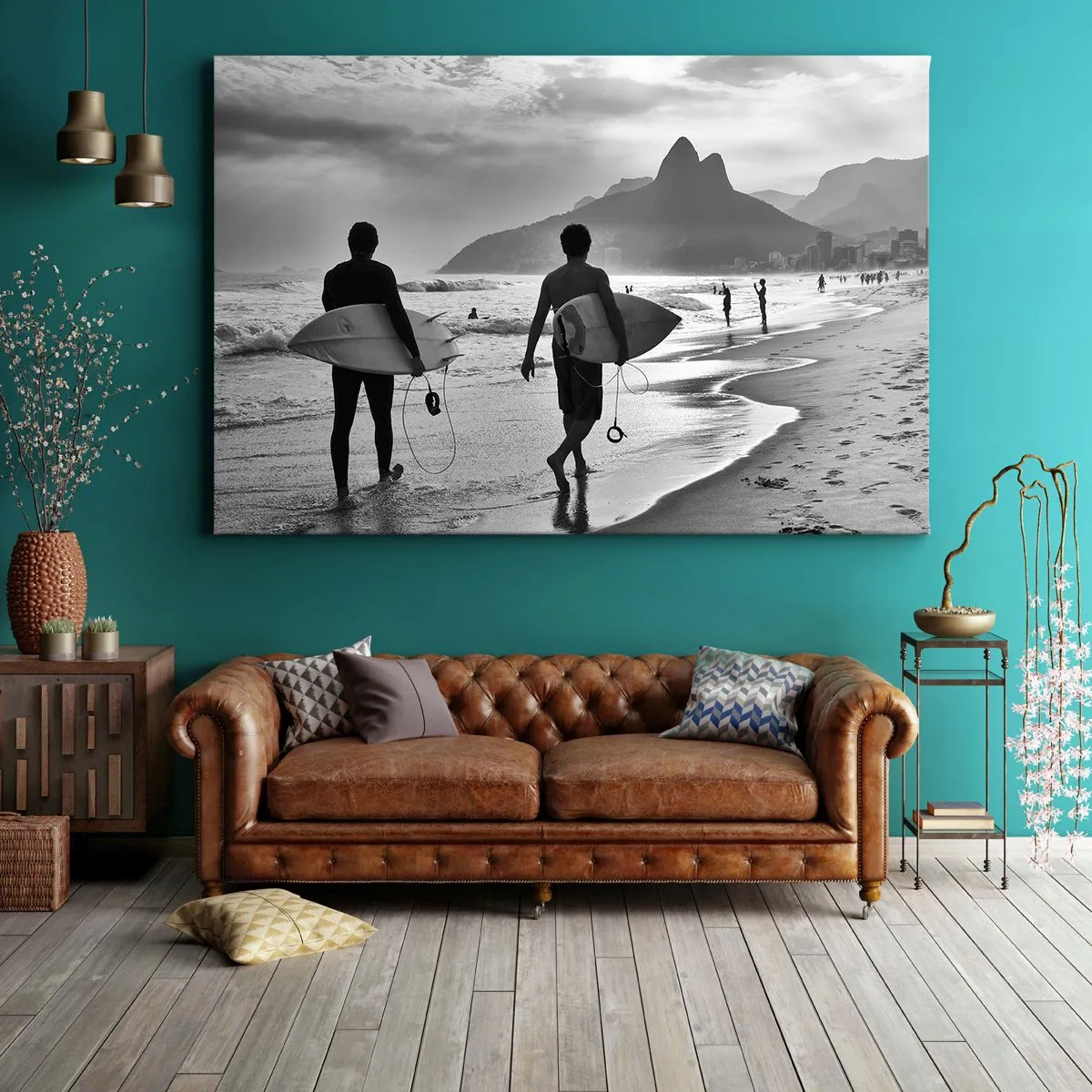 Lærredstryk - Billede på lærred - Samba til én bølge - 120x80 cm