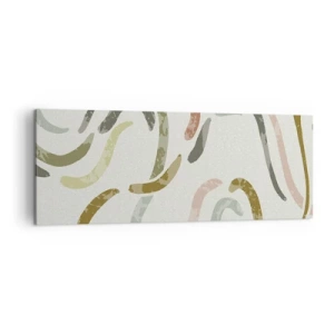 Lærredstryk - Billede på lærred - Abstraktionens glade dans - 140x50 cm