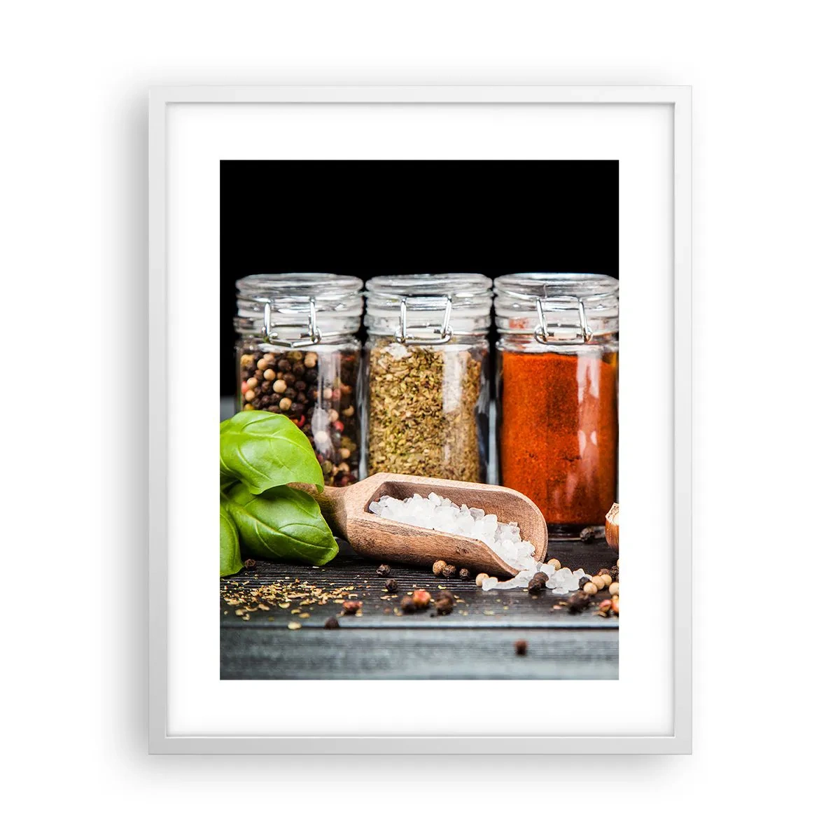 Plakat i hvid ramme - For at livet kan smages - 40x50 cm