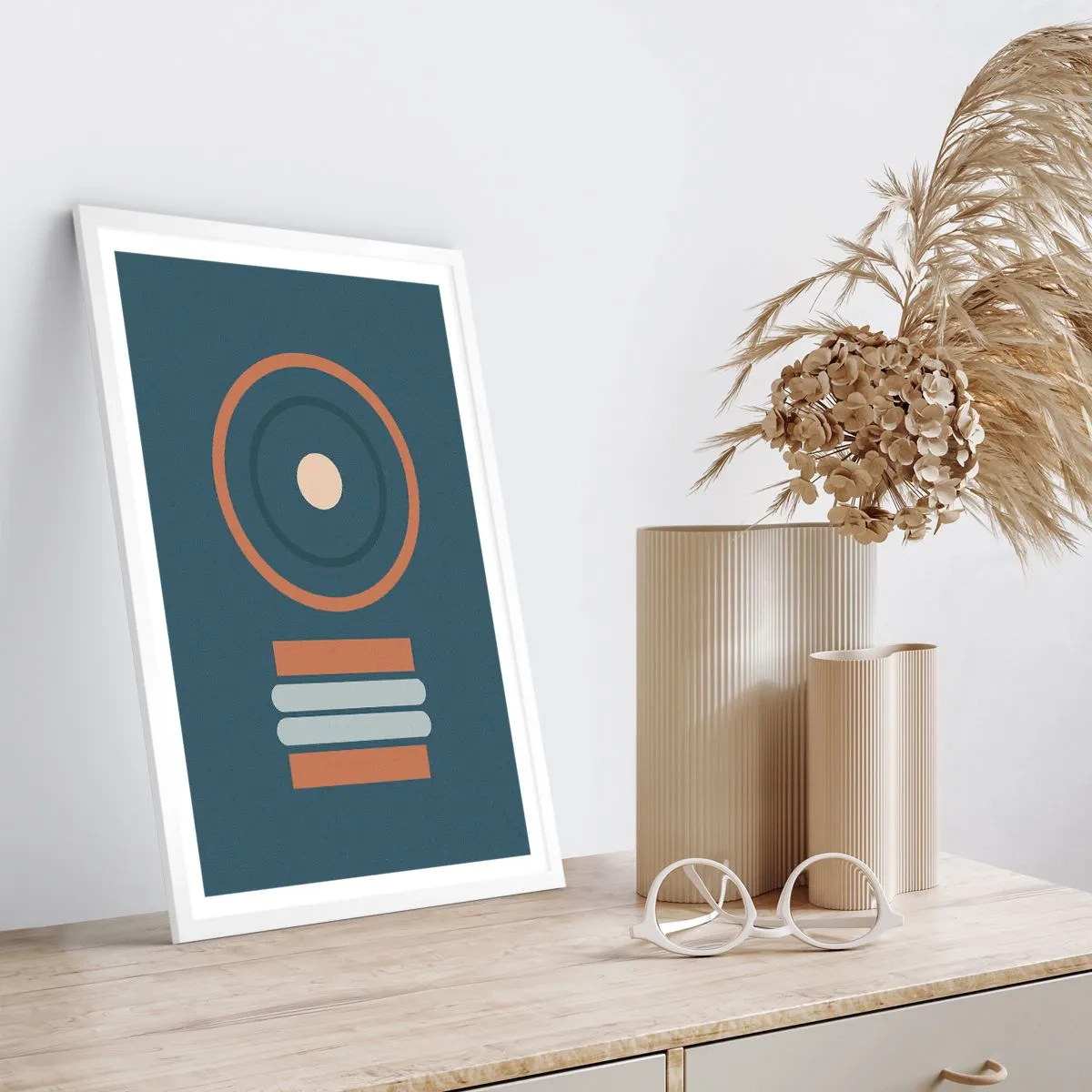 Plakat i hvid ramme - Essensen af tingene - 61x91 cm