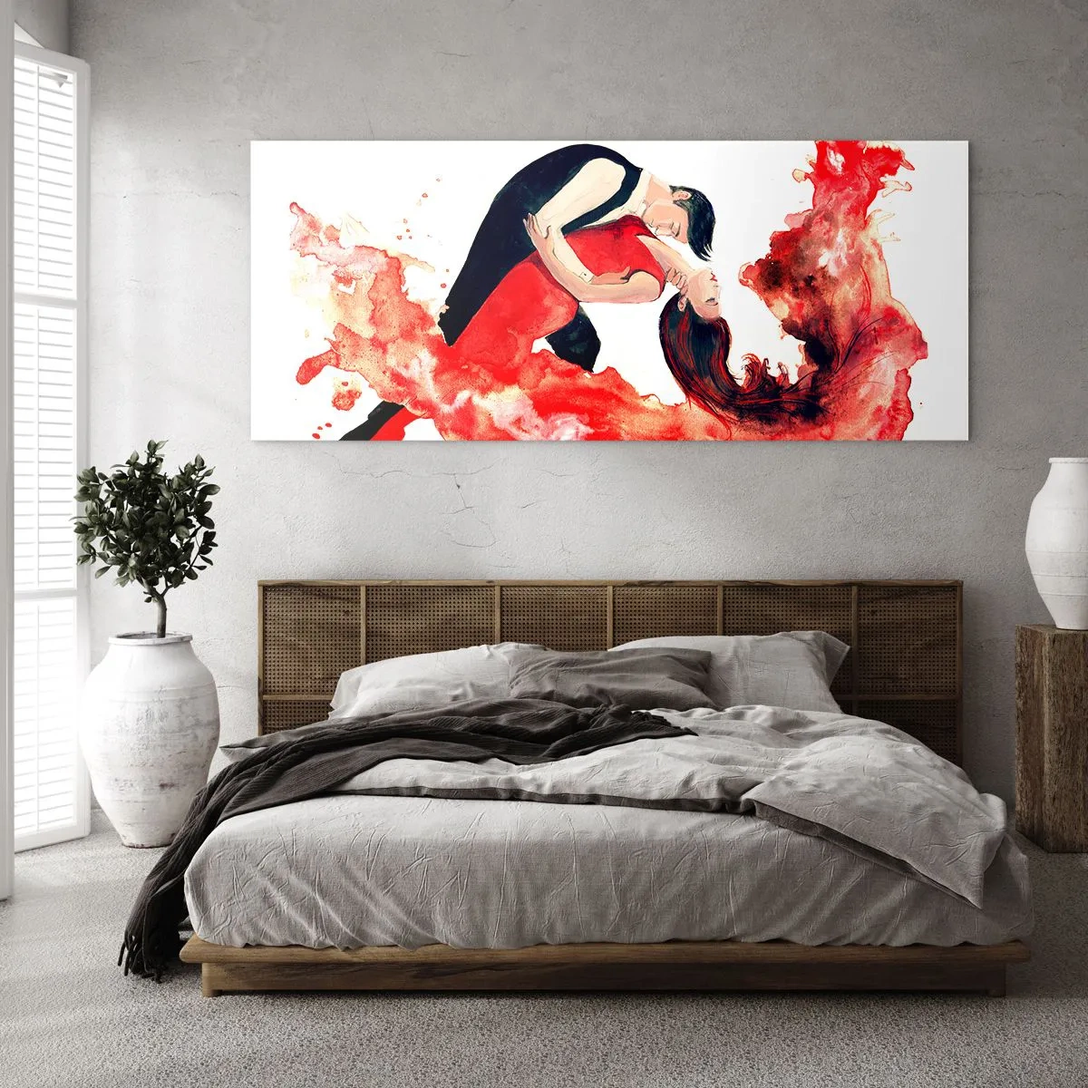 Billede på glas - Tango - en sensuel bølge - 90x30 cm