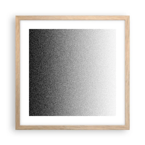 Plakat i ramme af lyst egetræ - På vej mod lyset - 40x40 cm