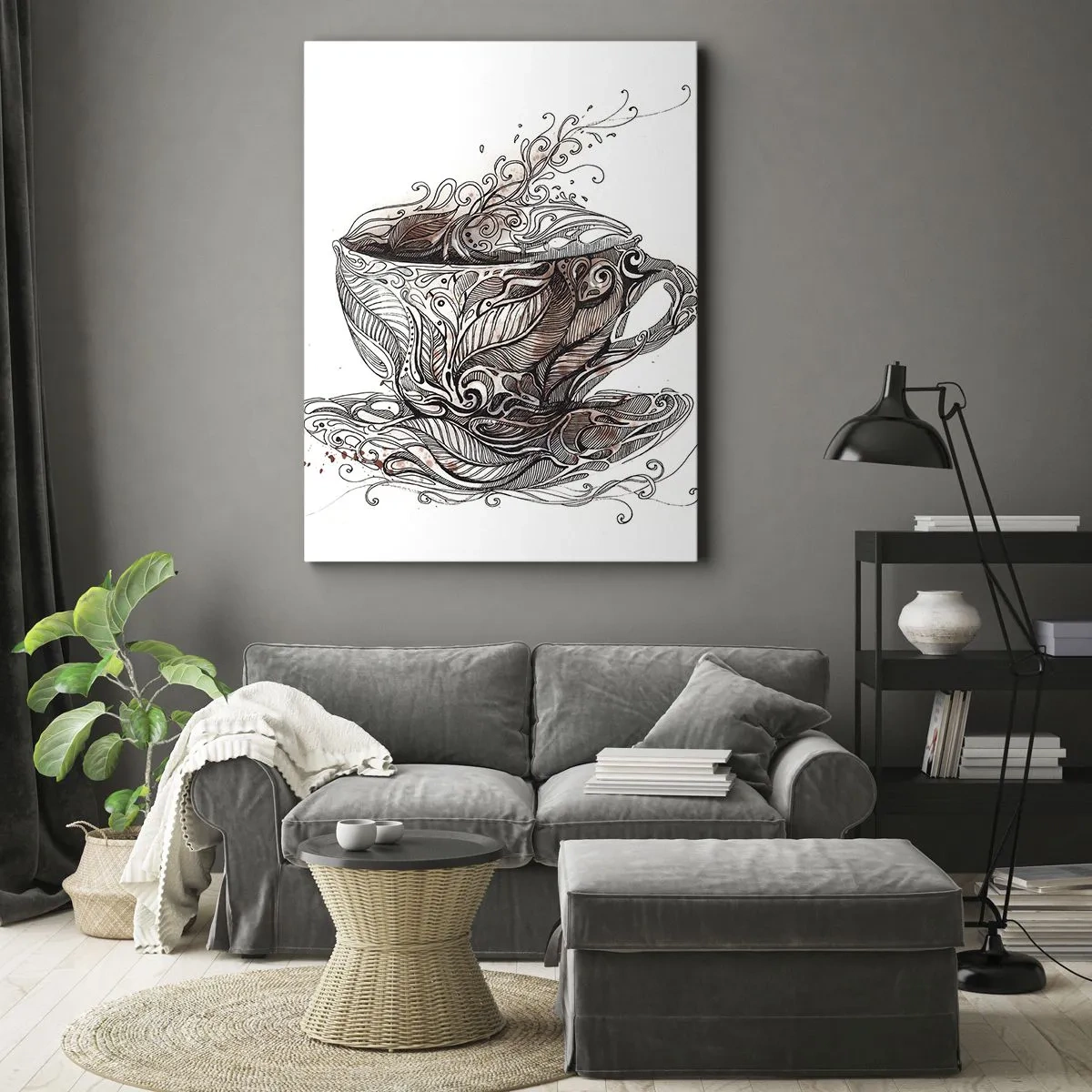 Lærredstryk - Billede på lærred - Te er godt til alt - 80x120 cm