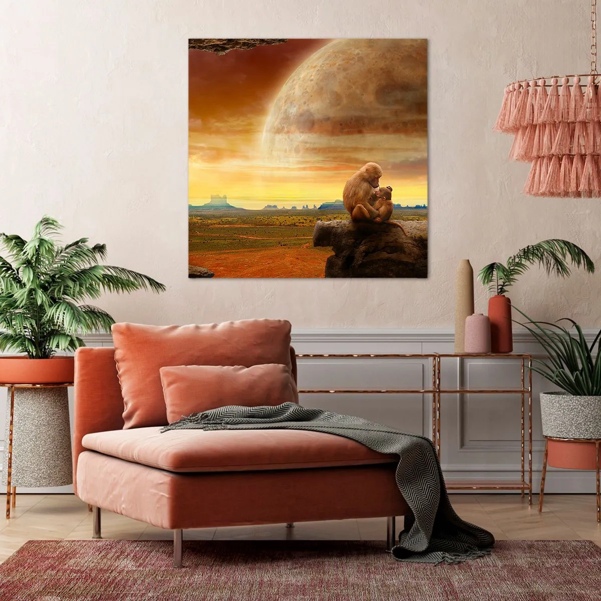 Lærredstryk - Billede på lærred - Kærlighed overalt den samme - 70x70 cm