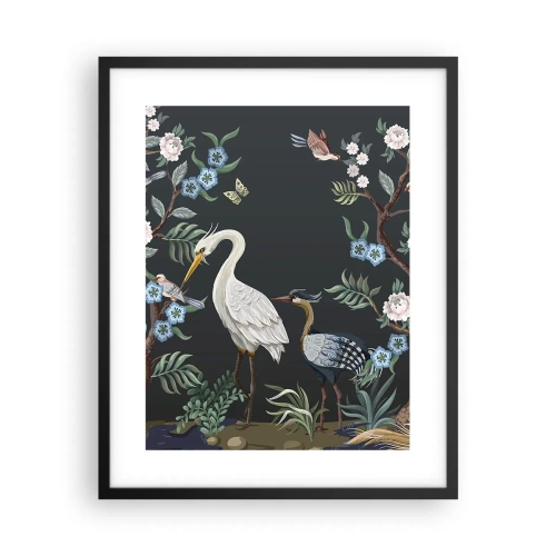 Plakat i sort ramme - Fugleparade - 40x50 cm