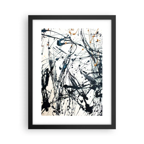 Plakat i sort ramme - Ekspressionistisk abstraktion - 30x40 cm