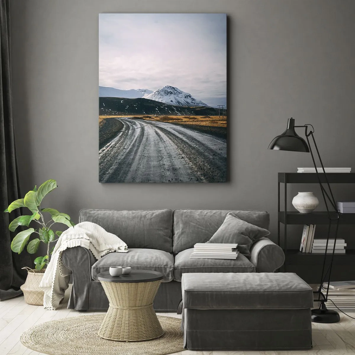 Lærredstryk - Billede på lærred - I en islandsk atmosfære - 50x70 cm