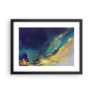 Plakat i sort ramme - Gylden marsk - 40x30 cm