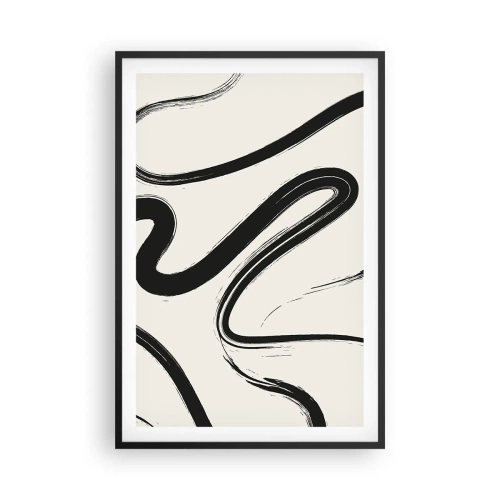Plakat i sort ramme - Sort og hvid fantasifuldhed - 61x91 cm