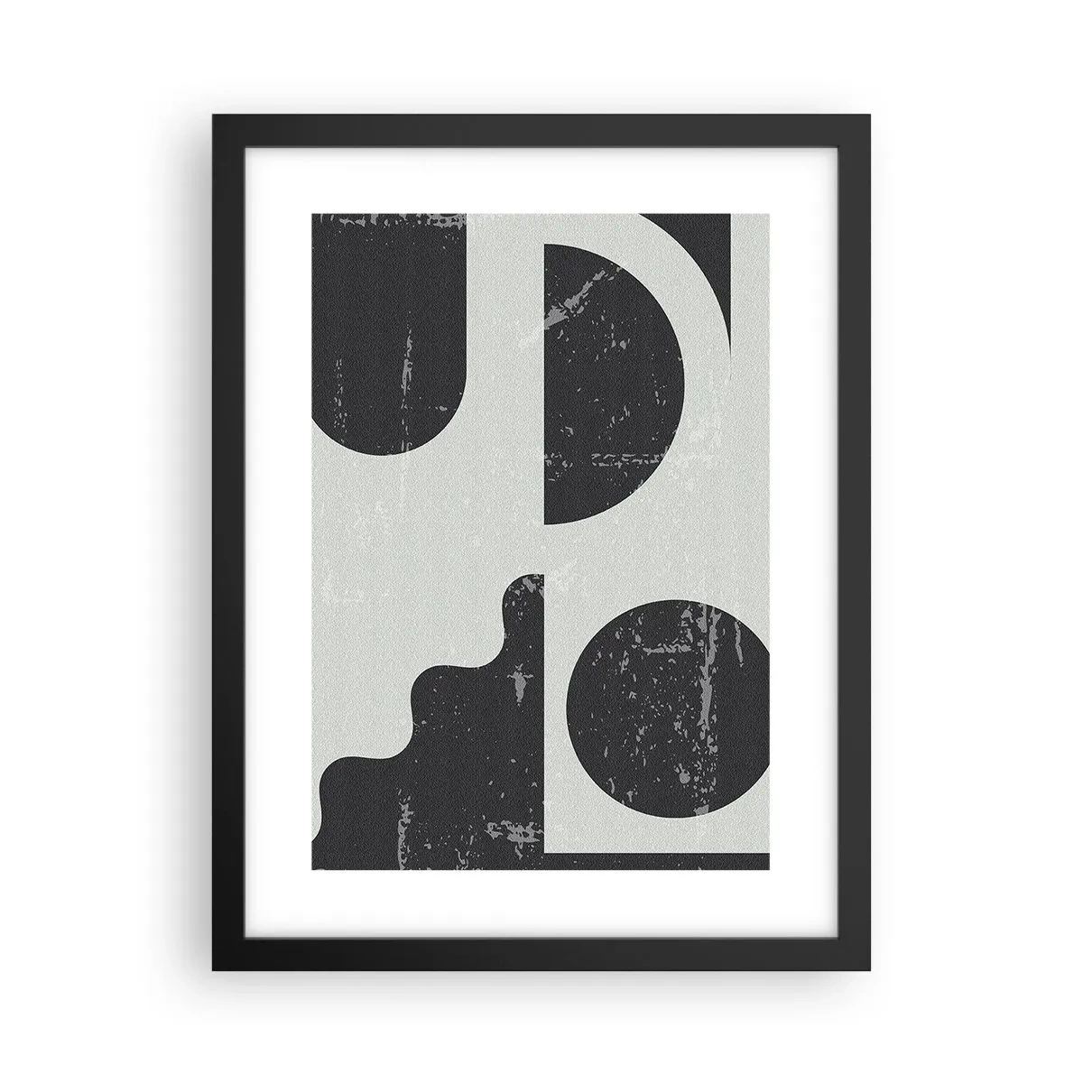 Plakat i sort ramme - Komposition over og under - 30x40 cm