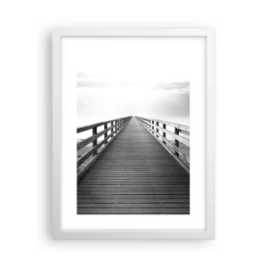 Plakat i hvid ramme - Ind i det fjerne… - 30x40 cm