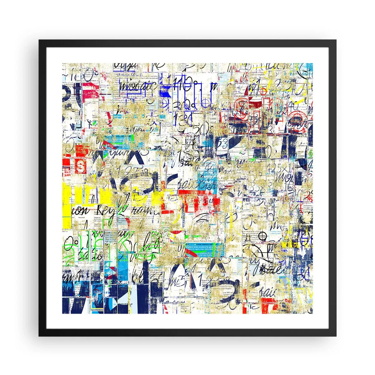 Plakat i sort ramme - Simpelthen en fryd for øjet - 60x60 cm