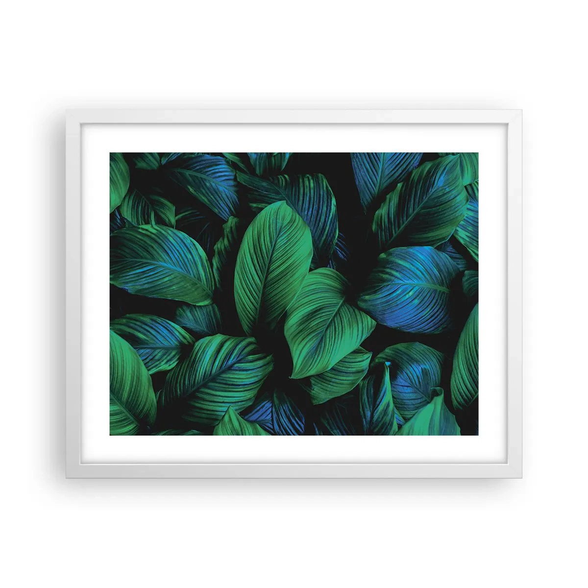 Plakat i hvid ramme - I den grønne flok - 50x40 cm