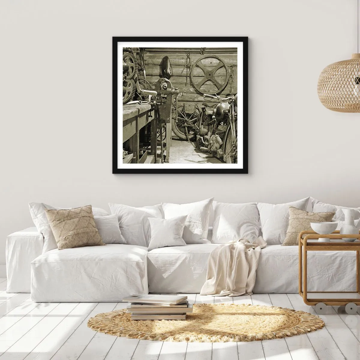 Plakat i sort ramme - I onkel Wladeks skur - 50x50 cm