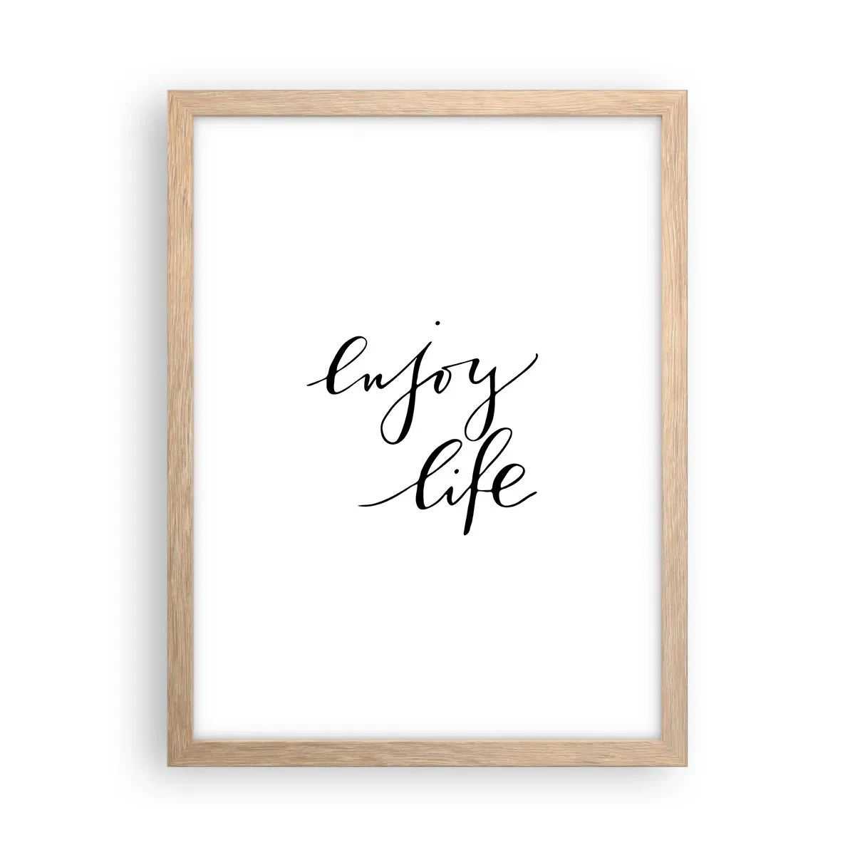 Plakat i ramme af lyst egetræ - Intet at tilføje… - 30x40 cm